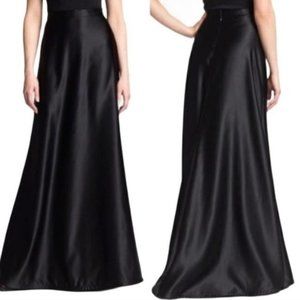 Tadashi Shoji Black New Collection Full Length Satin Evening Skirt